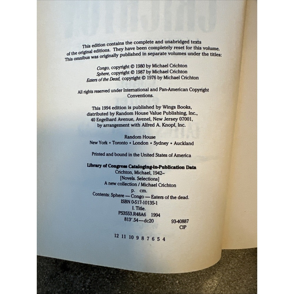 A New Collection of Three Novels Congo Sphere Eaters of Dead Michael Crichton - Picture 2 of 6